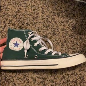Forest Green High Top Converse
